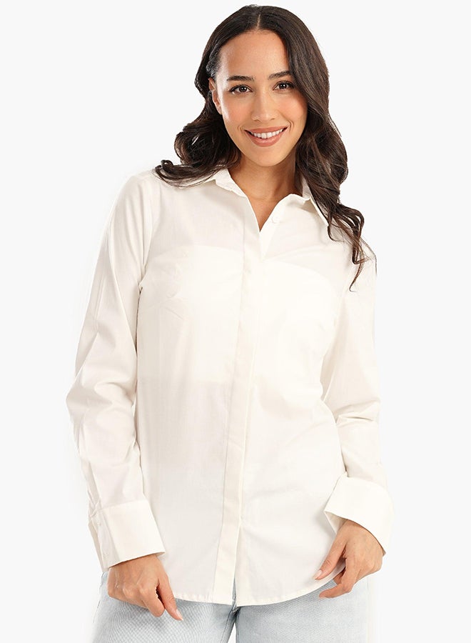 Carina shirt-with-full-hidden-placket