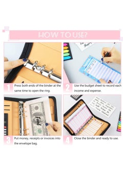 Budget Binder with Zipper Envelopes, Cash Envelopes for Budgeting, A6 PU Leather Budget Planner with Cash Envelopes Calculator, Bill Money Organizer for Cash Saving Budget System Wallet Pink - pzsku/Z51822D3C085DC4BB5320Z/45/_/1715250883/859bbd05-b6db-4a4d-81a9-56e74f7637d8