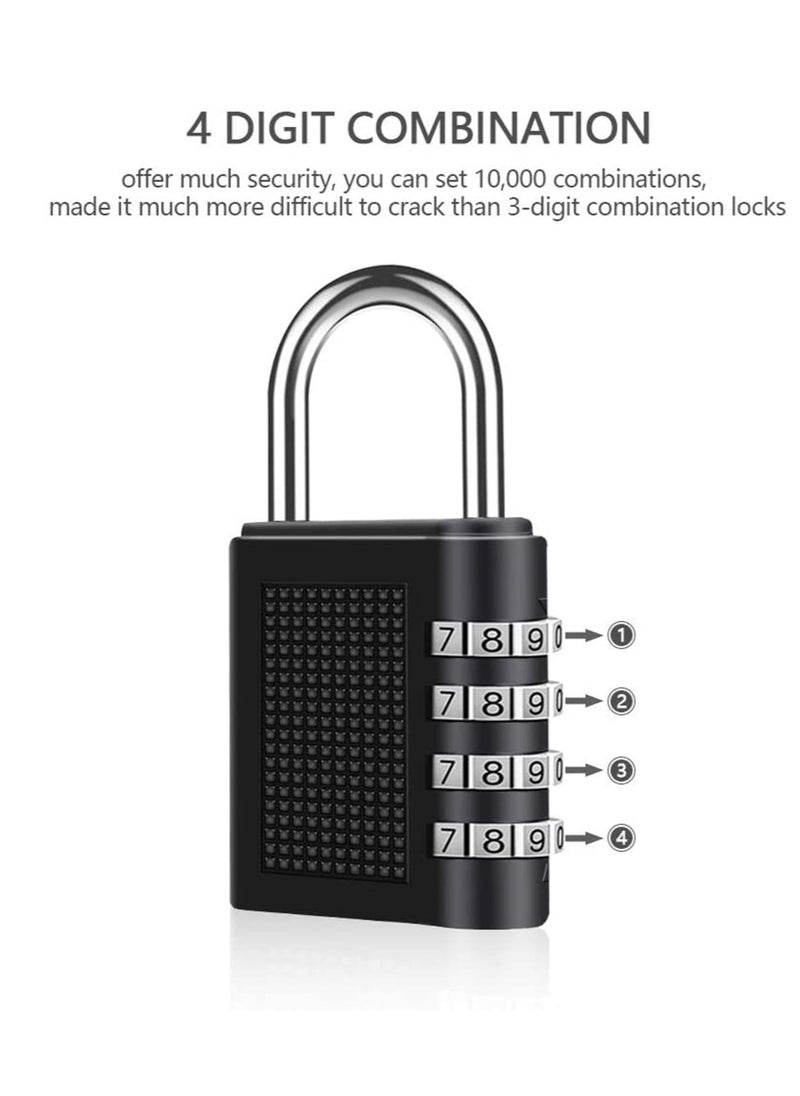 Generic - 2 Pack 4 Digit Combination Padlock for Gym Lockers, Filing Cabinets, Toolboxes, Fences, and Parking Areas - Image 1