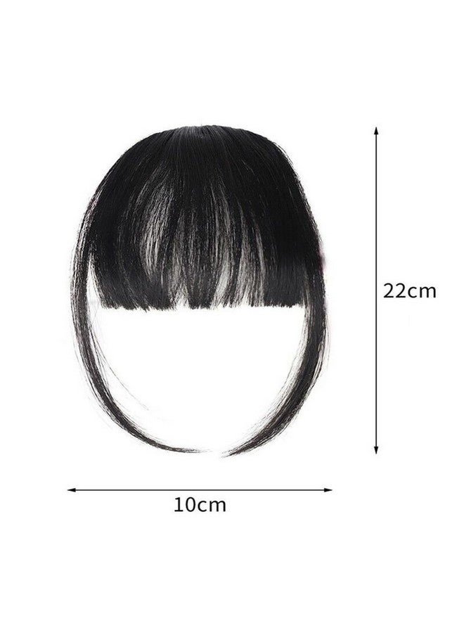 BLUSHIA (Pack of 1) Clip in Bangs- Fake Bangs Synthetic Hair Bangs Clip in Hair Extensions Wispy Bangs Clip On Air Bangs for Women, Brown - Image 2