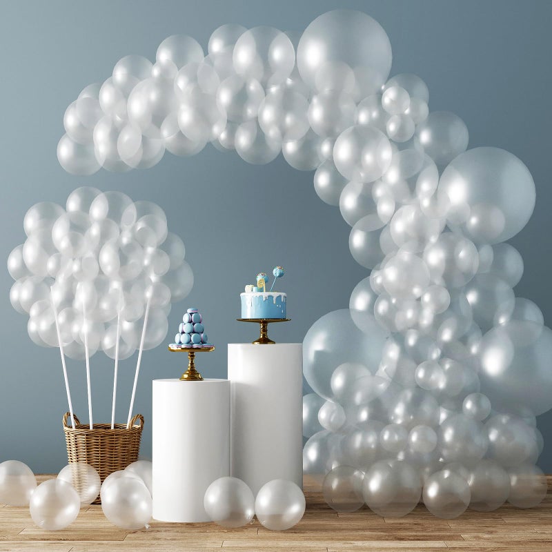 RUBFAC 129pcs Clear Balloons Different Sizes 18 12 10 5 Inches for Garland Arch Transparent Balloon for Birthday Baby Shower Wedding Party Decoration - Image 2