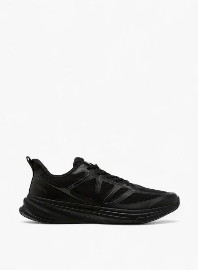 Men's Panelled Sports Shoes with Lace-Up Closure