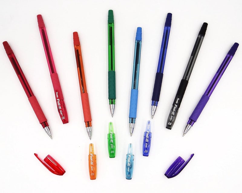 Pentel BX487-V Feel It Ballpen 0.7mm - Pack of 12, Violet - Image 3