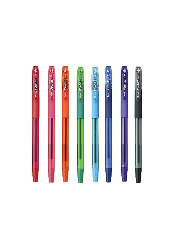 Pentel BX487-V Feel It Ballpen 0.7mm - Pack of 12, Violet - Image 2