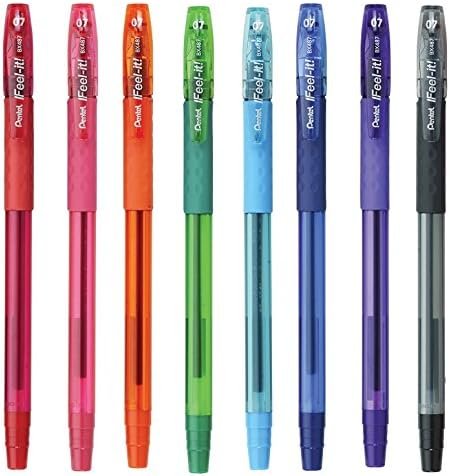 بنتل قلم حبر جاف Pentel BX487-V Feel It، 0.7 مم - عبوة من 12 قلمًا، بنفسجي - Image 2