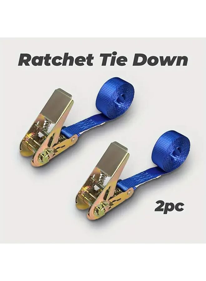 Black 1pc 1x3m Heavy Duty Ratchet Tie Down Straps No Hook for Luggage Motorcycles Kayaks - Image 3