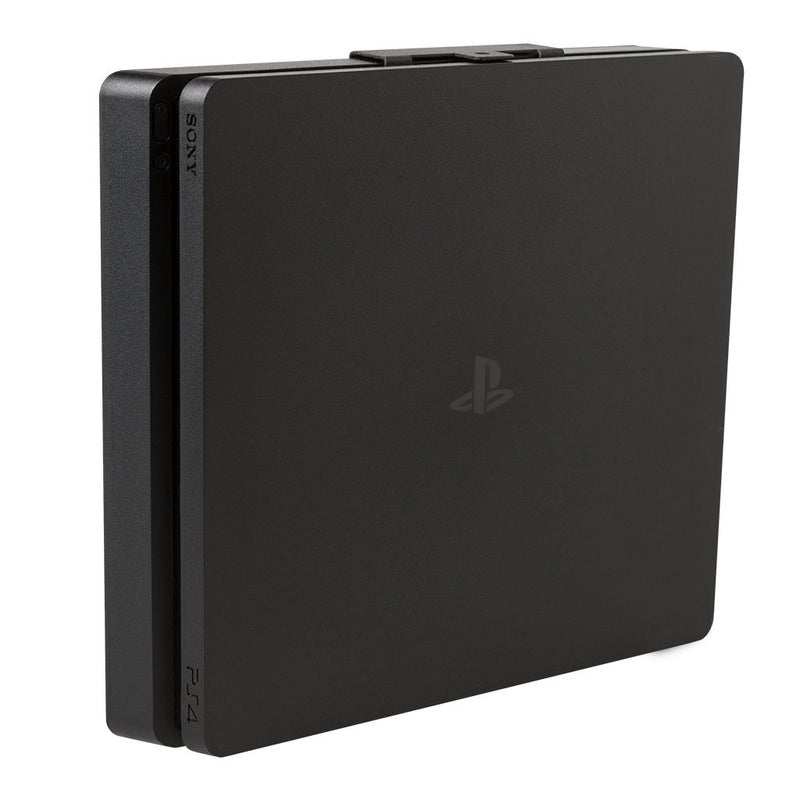 HIDEit Mounts PS4 Slim Wall Mount – Steel PS4 Mount Kit for Secure Fit & Proper Airflow – Behind or Near TV– Patented by American Gaming Mount Pioneer Since 2009 – Not for PS4 Pro & Original - Image 1