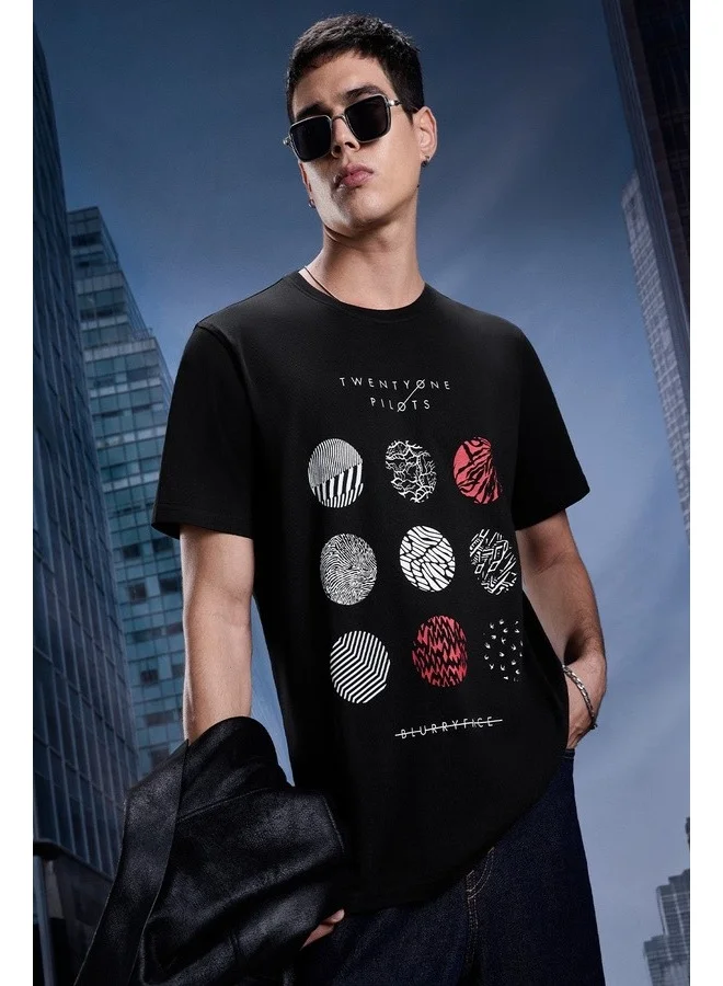 The Souled Store The Souled Store Men Twenty One Pilots Graphic Printed Black Classic Fit T-Shirts