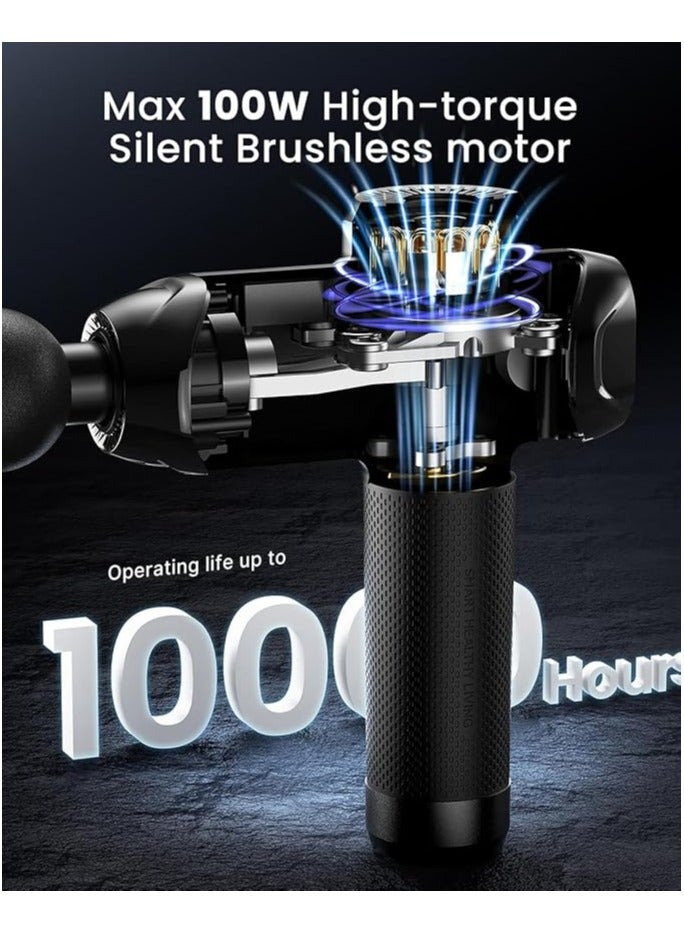 RENPHO Massage Gun Deep Tissue with 12mm Amplitude, FSA HSA Eligible Percussion Muscle Massage Gun, Portable Electric Handheld Massager Gun, LED Touch Display Carry Case Power - Image 3