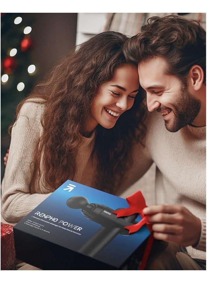 RENPHO Massage Gun Deep Tissue with 12mm Amplitude, FSA HSA Eligible Percussion Muscle Massage Gun, Portable Electric Handheld Massager Gun, LED Touch Display Carry Case Power - Image 4