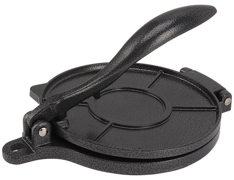 Tortilla Press, Aluminum Alloy Tortilla Maker, Heavy Duty Roti Maker Press, Quesadilla Maker, Pataconera for Flour Tortilla, Tawa (16cm Black) - Image 1
