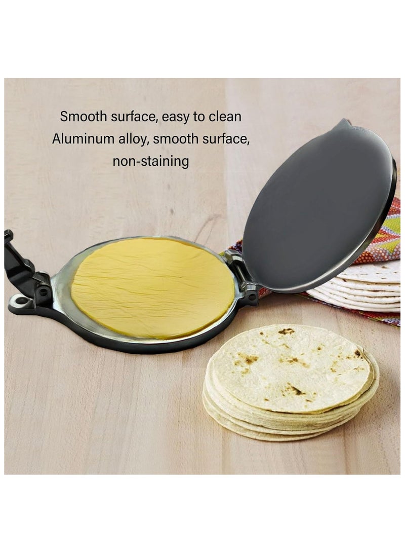 Tortilla Press, Aluminum Alloy Tortilla Maker, Heavy Duty Roti Maker Press, Quesadilla Maker, Pataconera for Flour Tortilla, Tawa (16cm Black)  - Image 2