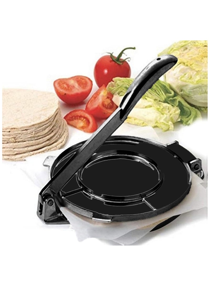 Tortilla Press, Aluminum Alloy Tortilla Maker, Heavy Duty Roti Maker Press, Quesadilla Maker, Pataconera for Flour Tortilla, Tawa (16cm Black)  - Image 3