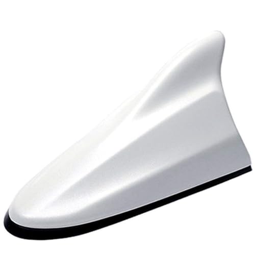 Dhanvine Car High Performance Shark Fin Antenna White Color Car FM Radio Signal Aerials Compatible with Maruti Suzuki Baleno Nexa - Image 1