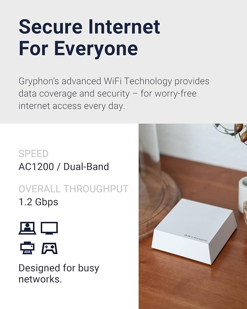 GRYPHON Guardian Mesh WiFi Router and Parental Control System with Content Filters and Advanced Cyber Security - Image 2