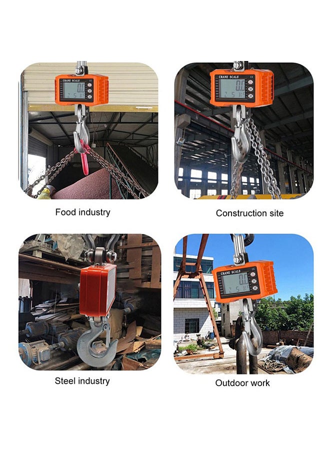 Generic - Digital Hanging Scale 1000kg/ 2204lbs Portable Heavy Duty Crane Scale LCD Backlight Industrial Hook Scales Unit Change/ Data Hold/ Tare/ Zero - Image 1