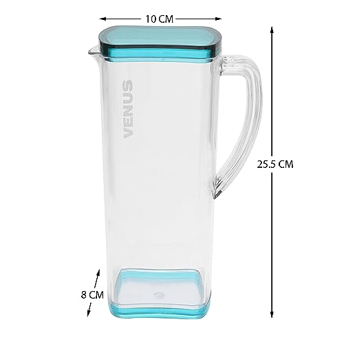 Jaypee Plus Venus Unbreakable Water Jug 1.65 Litre Easy Pour Spout & Strong Handle |Wide Mouth BPA Free Food Grade Transparent Multipurpose Jug for Milk, Juice, Beverage, Lassi, Cocktail, Green - Image 4