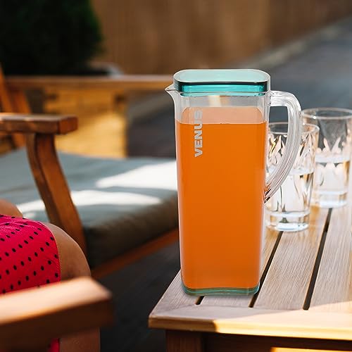 Jaypee Plus Venus Unbreakable Water Jug 1.65 Litre Easy Pour Spout & Strong Handle |Wide Mouth BPA Free Food Grade Transparent Multipurpose Jug for Milk, Juice, Beverage, Lassi, Cocktail, Green - Image 2