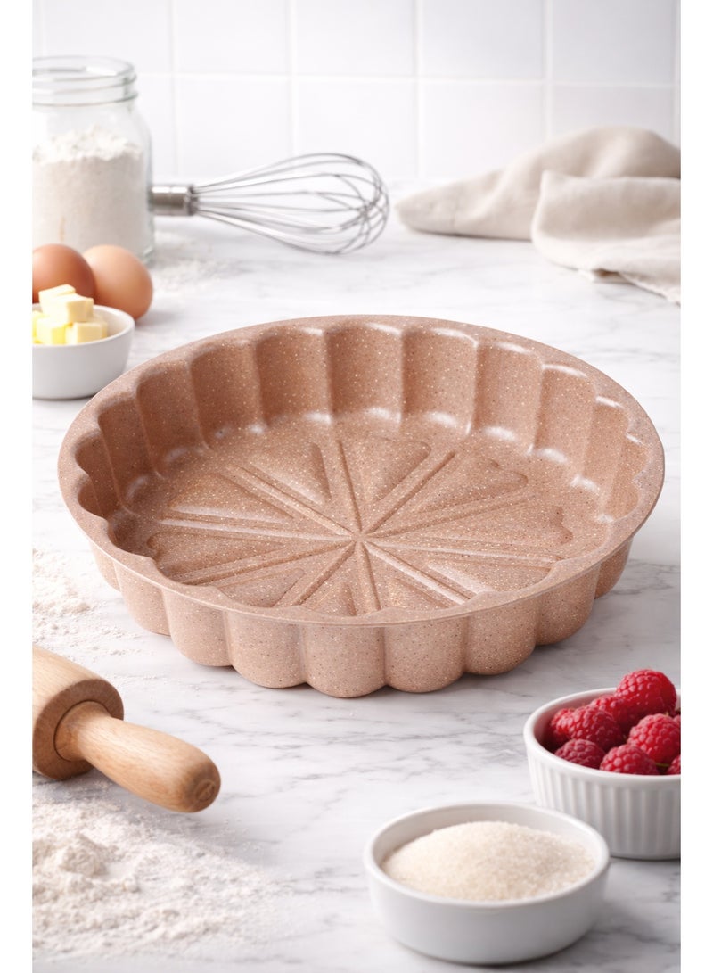 ايدا قالب خبز دائري غير لاصق بتصميم مموّج – مثالي للكيك، الكيش، التارت والفطائر - Image 2