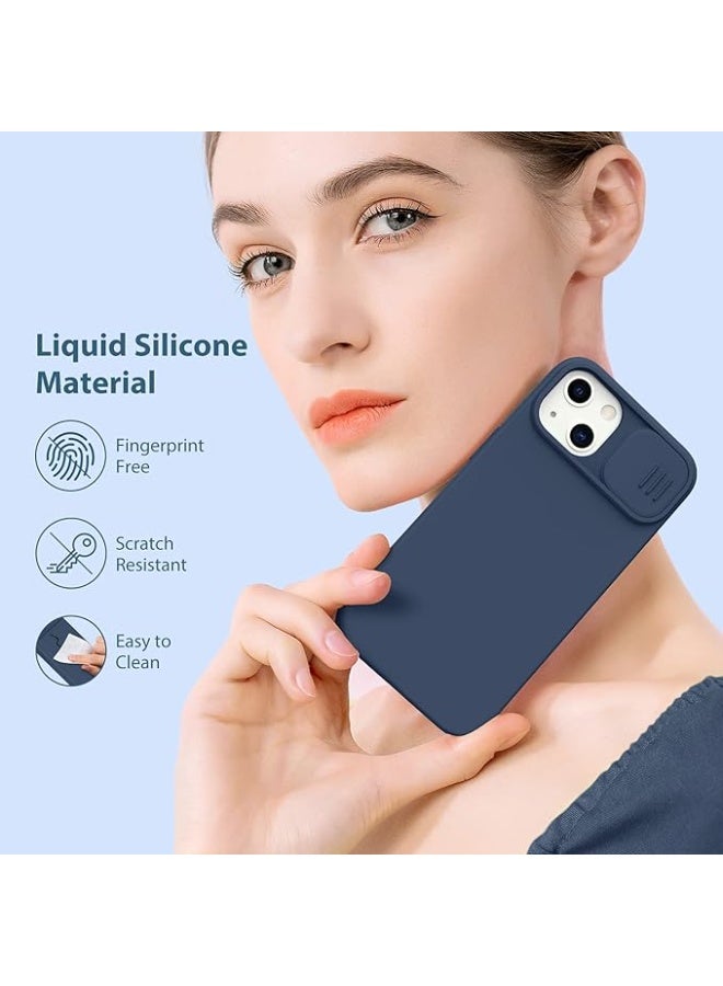 Nillkin CamShield Silky Silicone Case Hard Back Cover for Apple iPhone13 6.1 inch - Blue - Image 3