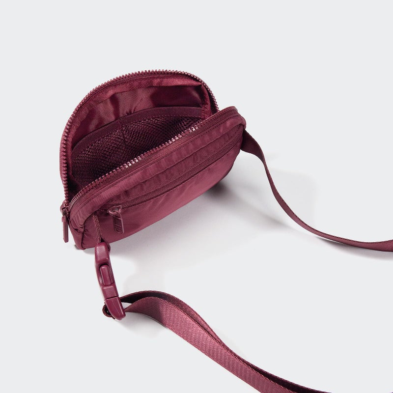 Pander Two Way Zipper Fanny Pack Nylon Everywhere Belt Bag for Women, Water Repellent Waist Packs, Crossbody Bags with Adjustable Strap (Red Merlot). - Image 4