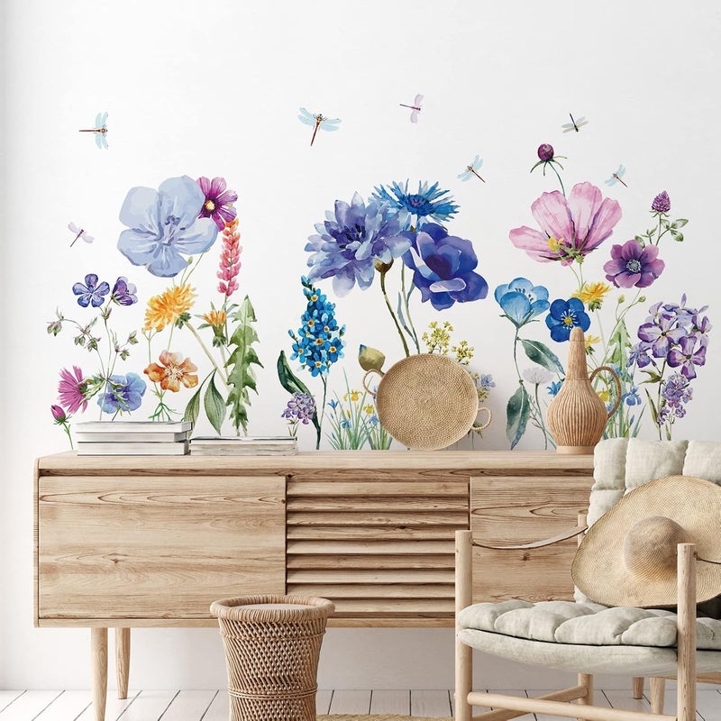BPA 7 Pieces Vinyl Flower Wall Decals - Image 3