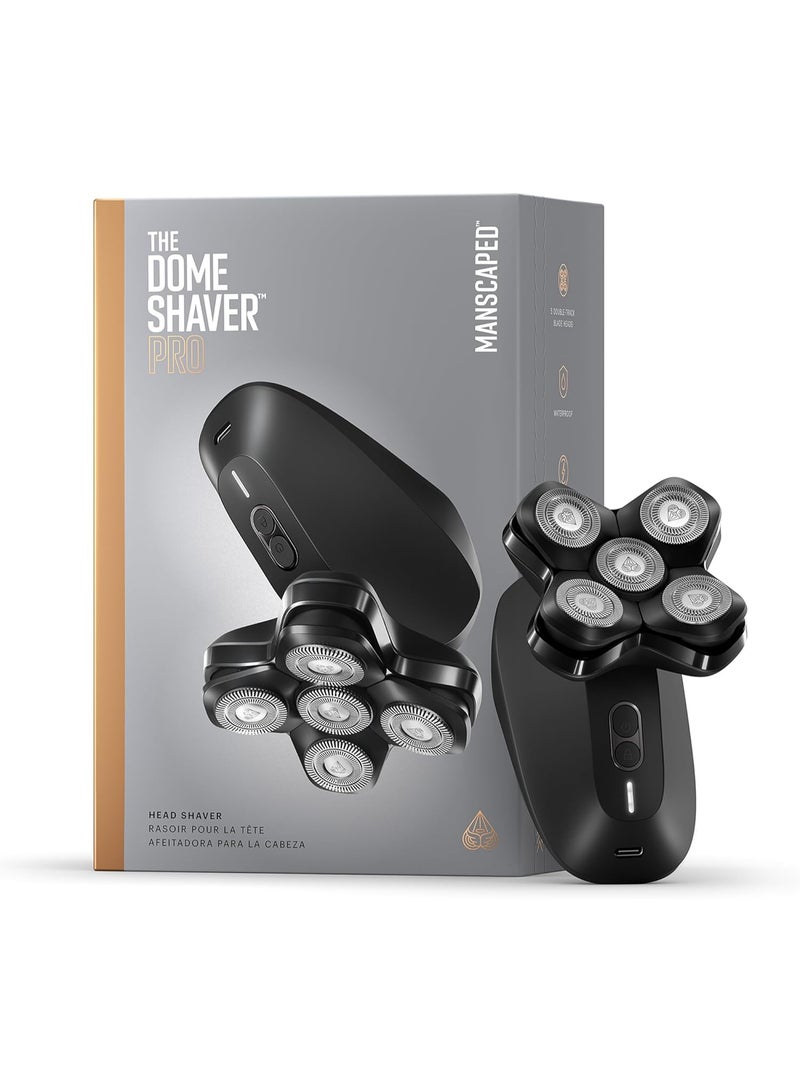 MANSCAPED® The Dome Shaver™ PRO Head Shaver for Bald Men – Five Rotary Blade Design with SkinSafe® & FlexAdjust Technology, Waterproof, USB-C & Wireless Charging Compatible with Travel Lock - Image 1
