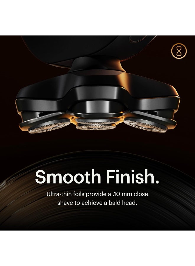 MANSCAPED® The Dome Shaver™ PRO Head Shaver for Bald Men – Five Rotary Blade Design with SkinSafe® & FlexAdjust Technology, Waterproof, USB-C & Wireless Charging Compatible with Travel Lock - Image 4