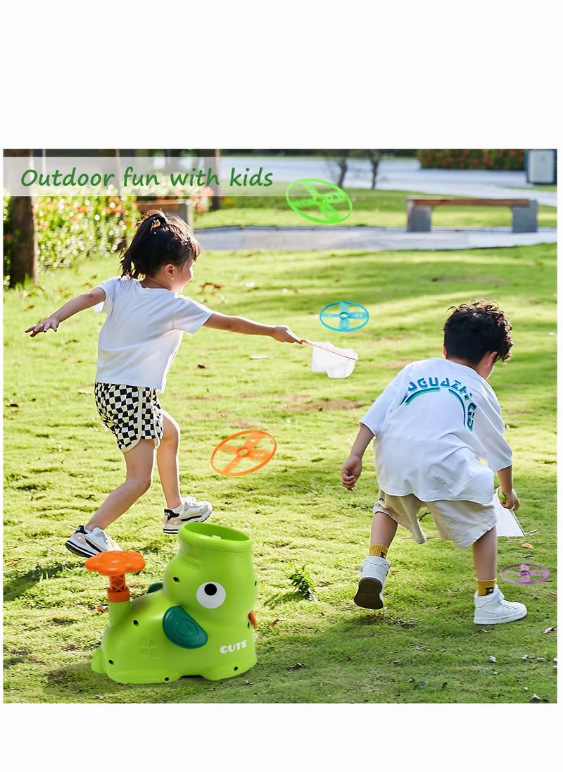 Outdoor Toys for Kids Ages 4-8: Elephant Butterfly Catching Game - Toddler Chasing Toy, Flying Spinner Toy Disc Rocket Launcher