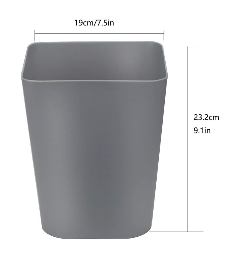Feiupe 1.6 Gallon Small Trash Can Wastebasket for Kitchen Office Bathroom,Pack of 2(White+Gray) - Image 3