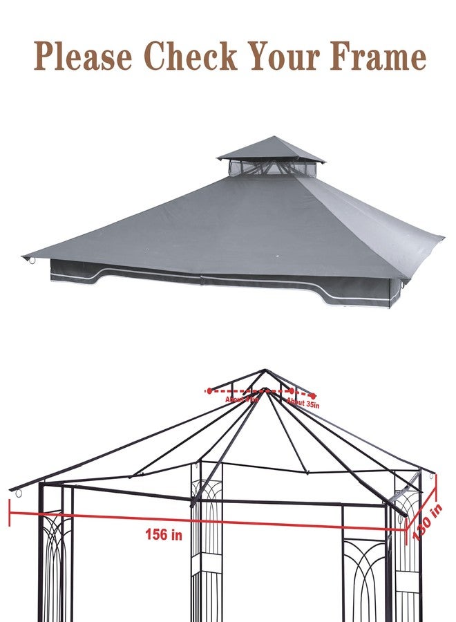 SCOCANOPY Replacement Gazebo Canopy for 10 x 12 Regency II Patio Gazebo,(Grey) - Image 4