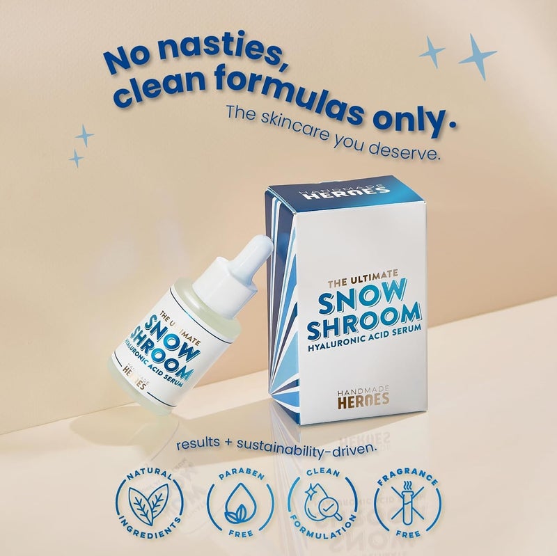 Handmade Heroes All Natural, Vegan Tremella Hyaluronic Acid Serum by Handmade Heroes, Deep Multi Layered Hydration, Moisturize, Plump Skin, Reduce Wrinkles. Fragrance Free - Image 2