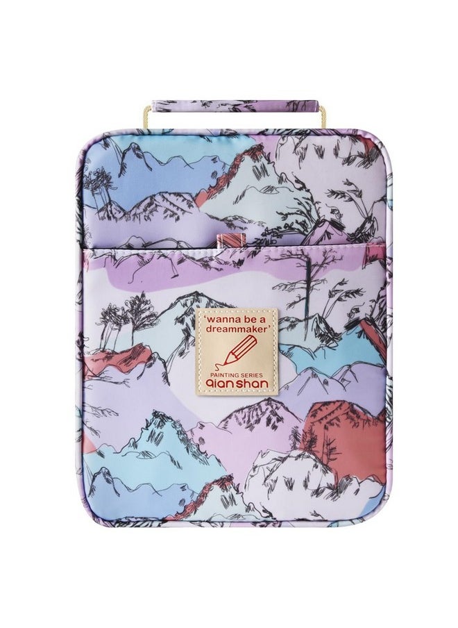 Qianshan qianshan Pencil Case Holder Slot - Holds 202 Colored Pencils or 136 Gel Pens with Zipper Closure - Large Capacity Pen Organizer for Watercolor Pens or Markers - Perfect for Artist.Mountains and Trees  - Image 1