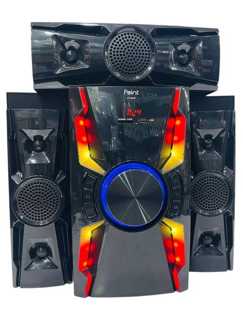 point Subwoofer For Computer with Bluetooth Connection - AUX Cable - Memory Card port - USB port And Remote Control PT-8000