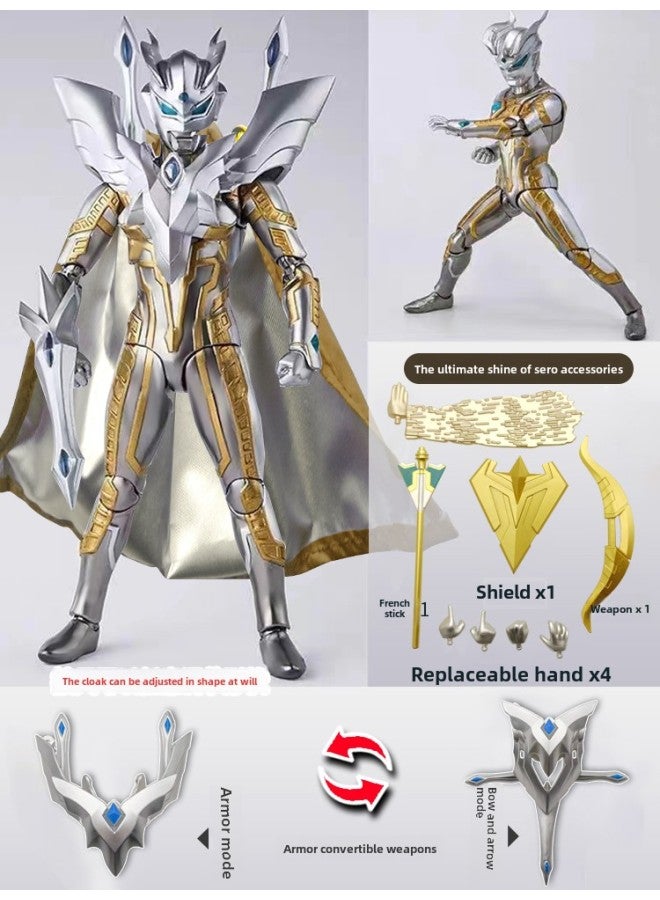 لعبة Ultimate Shine Sailor Gold Sailor Tlugar للأطفال الأولاد - اللون: Aurora Sero 17 سم قابلة للحركة للغاية ✅ صندوق هدايا ✅ - Image 1