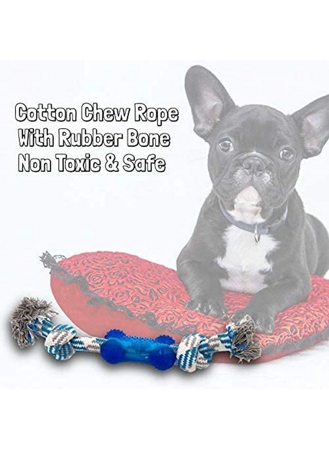 لعبة حبل مضغ الكلاب للتدريب المقاوم مع عظمة مطاطية للجراء والكلاب البالغة - Image 2