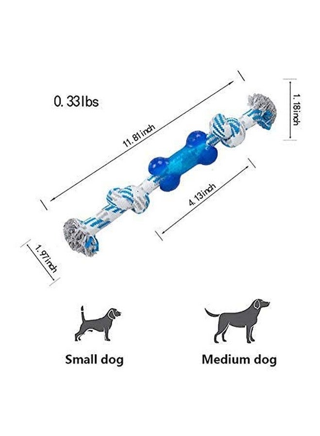 لعبة حبل مضغ الكلاب للتدريب المقاوم مع عظمة مطاطية للجراء والكلاب البالغة - Image 3