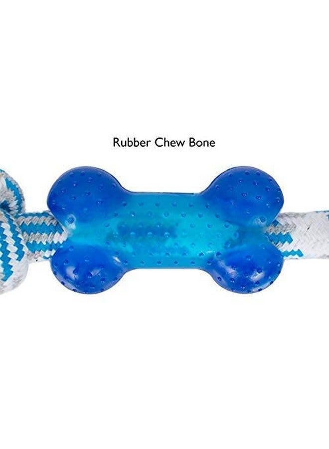 لعبة حبل مضغ الكلاب للتدريب المقاوم مع عظمة مطاطية للجراء والكلاب البالغة - Image 4