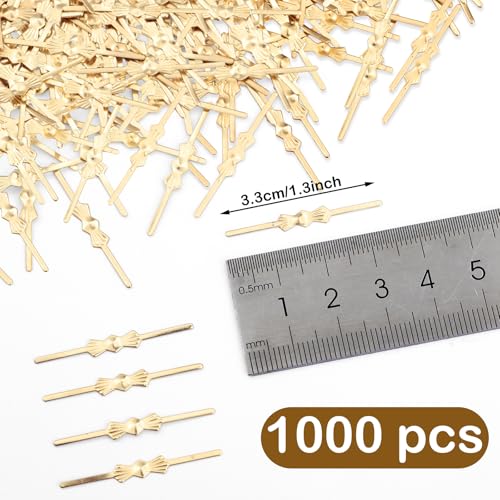 Chunful 1000 Pcs Bow Tie Crystal Connectors Chandelier Crystal Connectors Clips Pins Crystals Replacement Fastening Parts for Connecting ChandelierlampCeiling Light Parts - Image 3