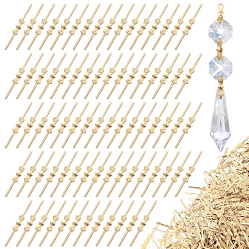 Chunful 1000 Pcs Bow Tie Crystal Connectors Chandelier Crystal Connectors Clips Pins Crystals Replacement Fastening Parts for Connecting ChandelierlampCeiling Light Parts - Image 1