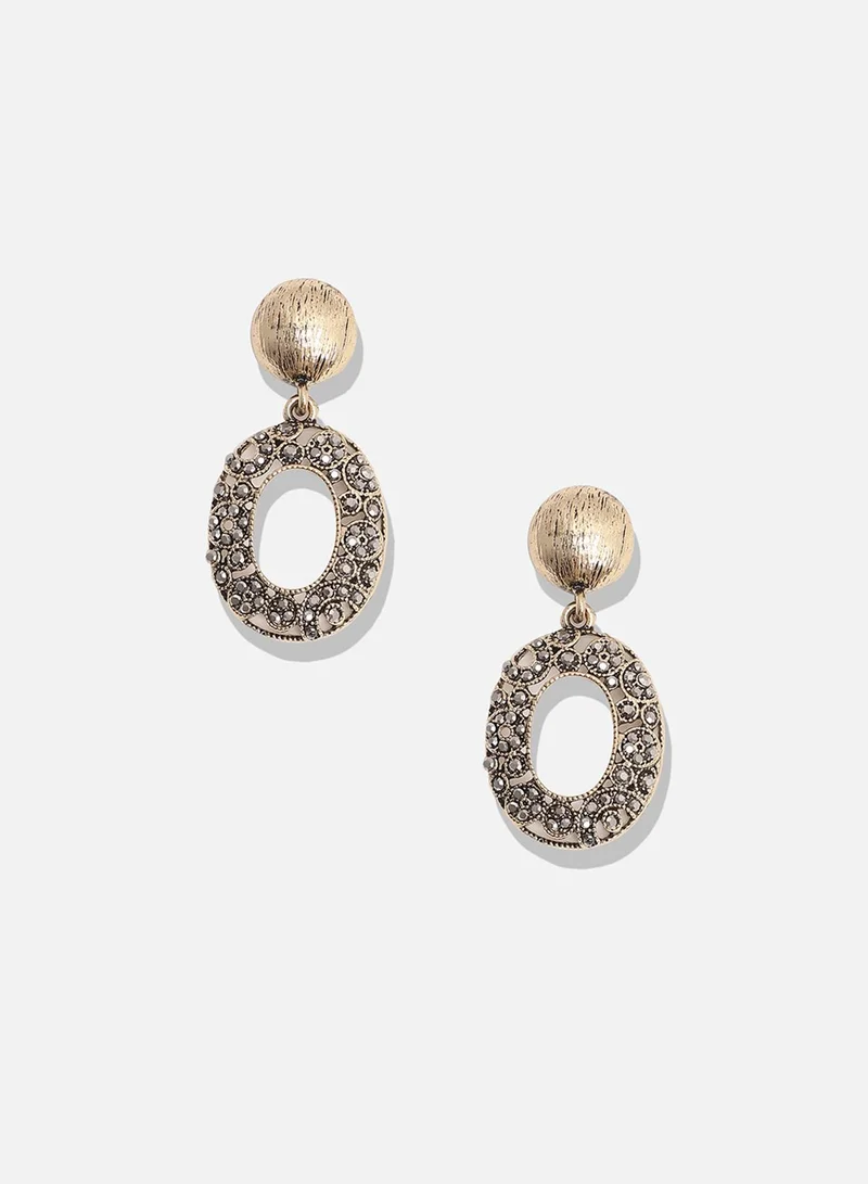 SOHI Intricate Circular Artificial Drop Earring Jewellery