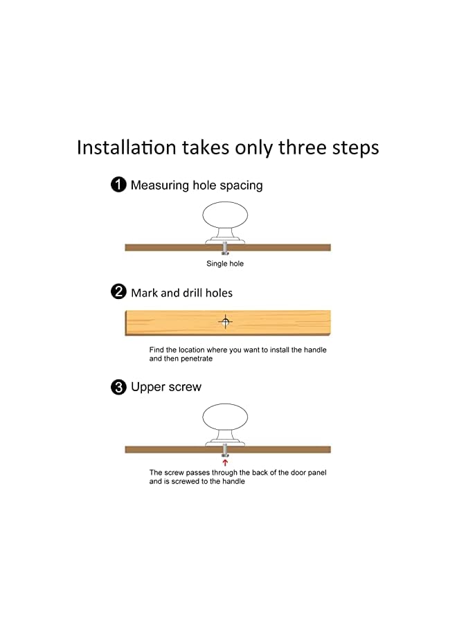 promass 6 Pcs Zinc Alloy Cabinet Door Drawer Knobs Cupboard Closet Door knobs Pull knobs for Kitchen Drawer Bedroom Furniture - Image 3