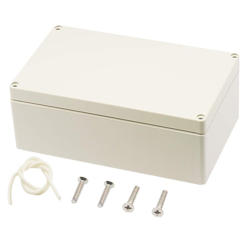 Zulkit Junction Box ABS Plastic Dustproof Waterproof IP65 Universal Electrical Boxes Project Enclosure Gray 7.9 x 4.7 x 2.95 inch (200 x 120 x 75 mm) - Image 1