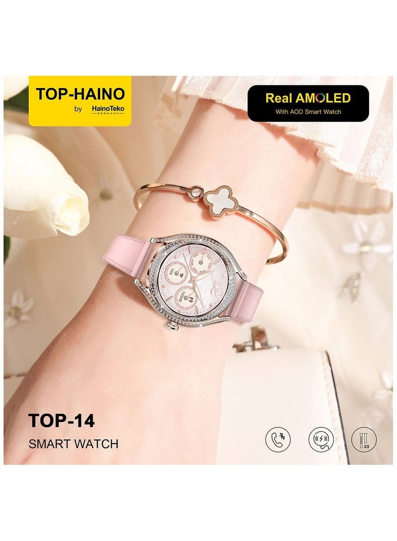 Haino Teko box from Haino Teko Top 14 smart watches + bracelet + chain, pink color - Image 1
