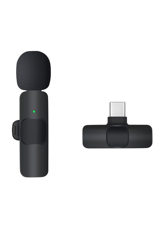APEXEL - Wireless Lavalier Microphone Plug and Play Mini Mic for YouTube TikTok Live Streaming Gaming K Song Recording Auto Noise Reduction (MIC-Type C 1) - Image 1