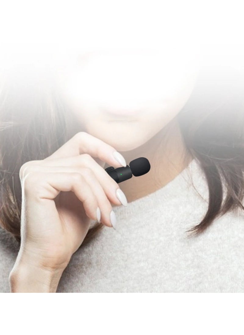APEXEL - Wireless Lavalier Microphone Plug and Play Mini Mic for YouTube TikTok Live Streaming Gaming K Song Recording Auto Noise Reduction (MIC-Type C 1) - Image 1