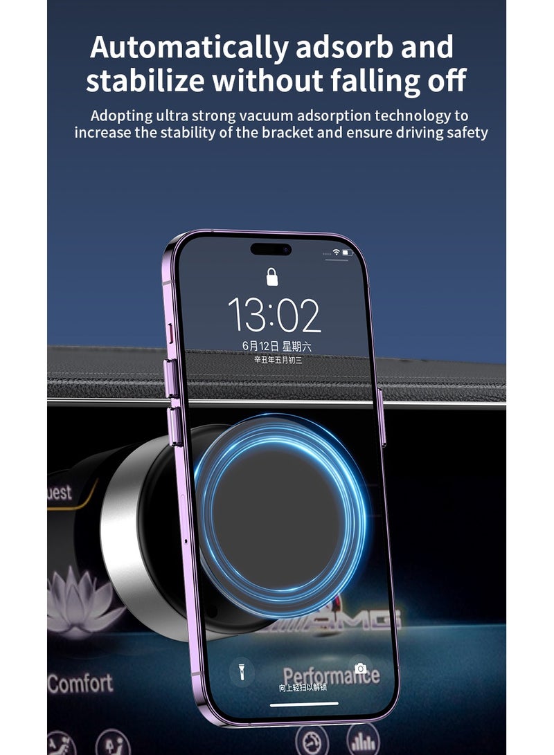 MagSafe-Compatible Car & Home Mount – Dual Suction Cup Design with Ultra-Stable Vacuum Grip, Adjustable Base for Flexible Placement, Magnetic Stand for Dual Use  - Image 5