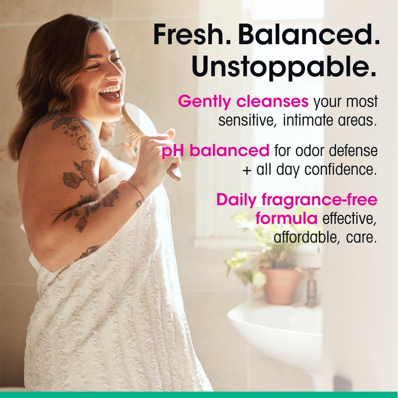 vH Essentials Daily Feminine Wash - 6 Fl Oz - Fragrance-Free, Odor Eliminating Body & Vaginal Wash with Tea Tree Oil, Prebiotics and Lactic Acid for pH Balance, Odor Defense and Vaginal Health - Image 3