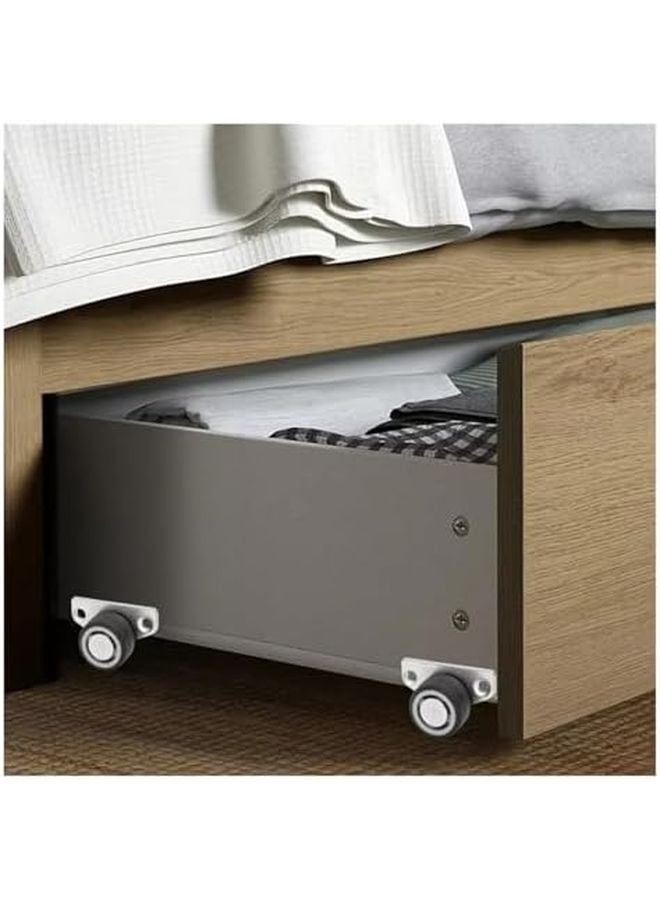 8 PCS Furniture Directional Sliding Casters Silent Rolling Wheels For Doors Cupboards - Image 4