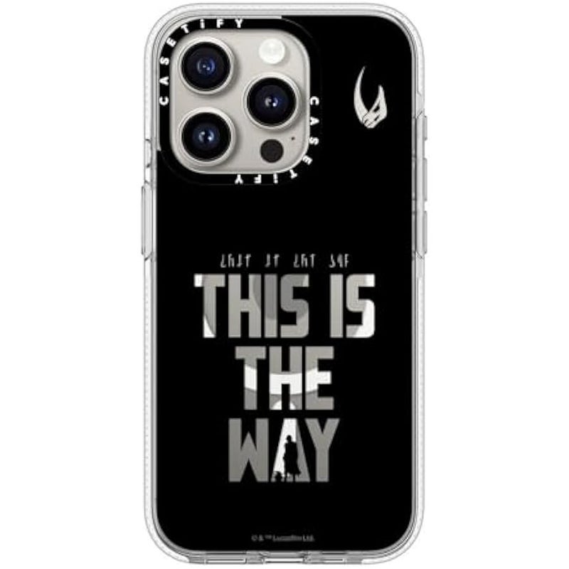 Casetify Clear iPhone 15 Pro Case 【Mandalorian Co-Lab/Not Yellowing / 6.6ft Drop Protection/Compatible with Magsafe】 - This is The Way - Black - Clear - Image 1